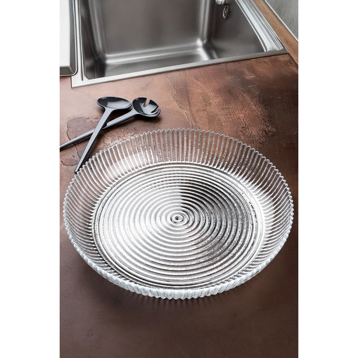 Salátástál, Hermia Concept, átlátszó, 30x30cm, 1 darab