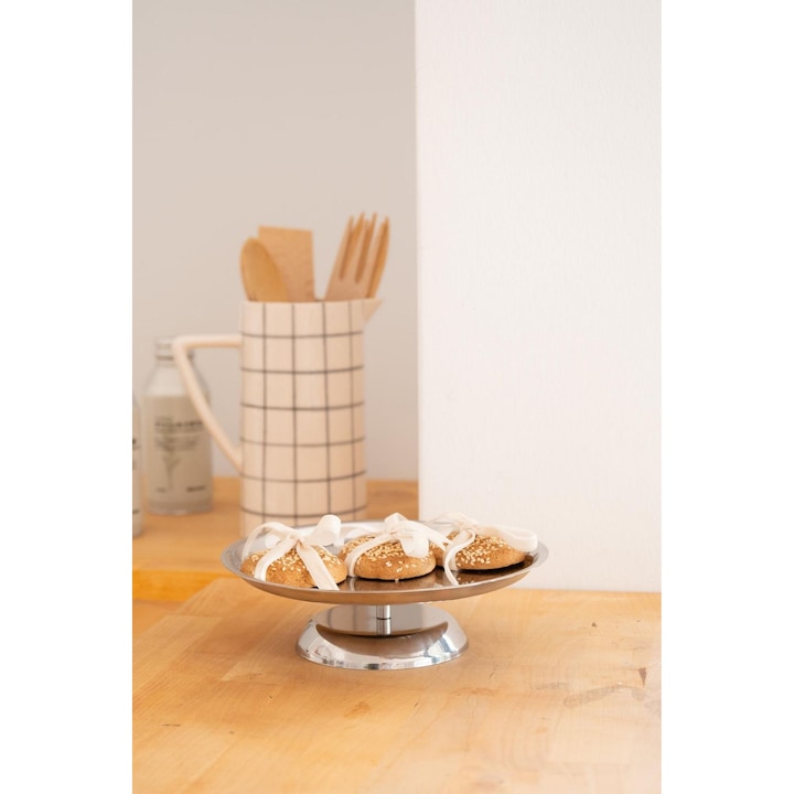 Suport pentru prezentare mancare, Hermia Concept, inox, 23x23x7cm, argintiu