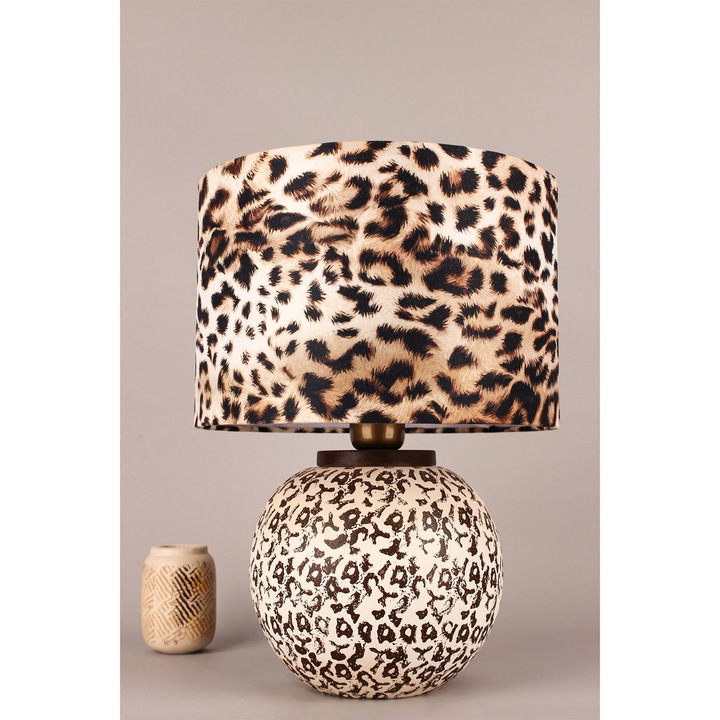 Veioza ceramica Opviq, multicolor, 30x20cm, inaltime 41cm