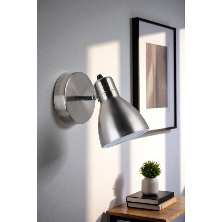 Метална аплика Opviq, хром, размери 15x12см, 1 x E27, 40W