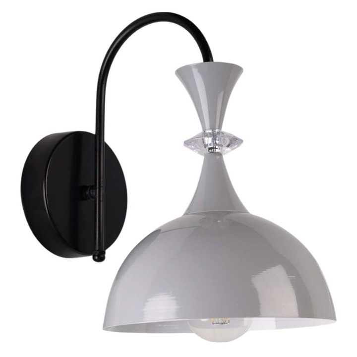 Opviq 603 fali lámpa, szürke-fekete, mérete 20x30cm, E27 foglalat