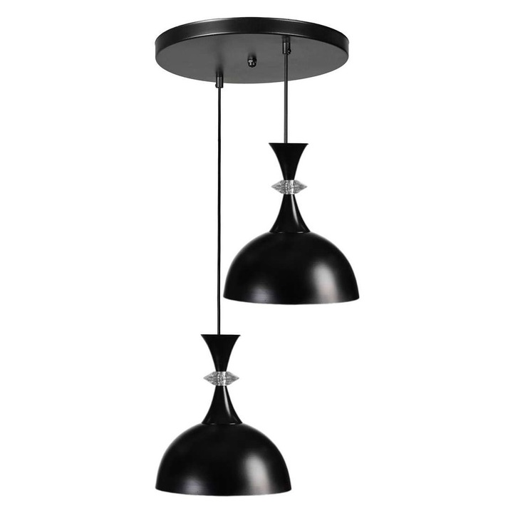 Лампа Opviq, модел 405, метал, черна, регулируема височина 20-70 см, размер на основата O25x3 см