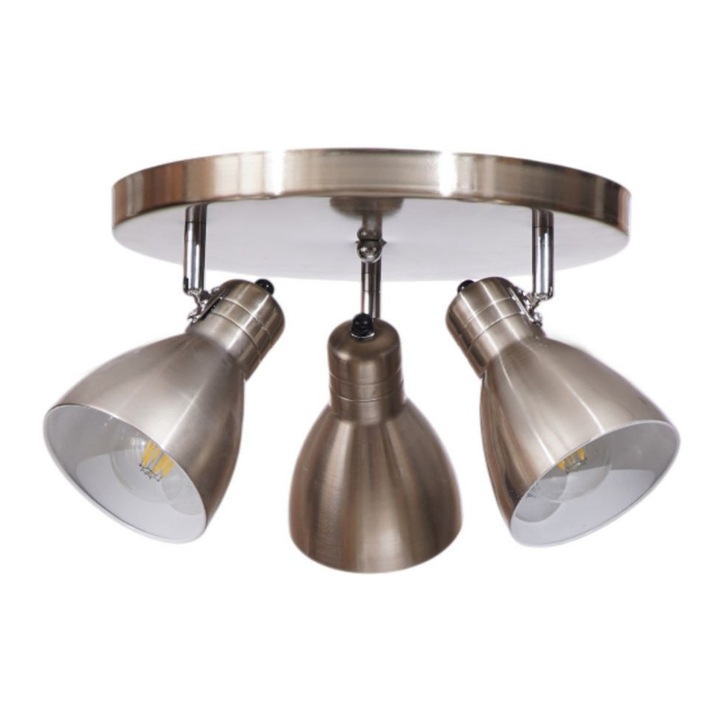 Lustra Chrome, 3 socluri E27, 40W, dimensiuni 20x30cm