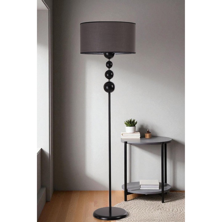 Lampa de podea, Opviq, gri si negru, 160 cm, O40 h:24 cm