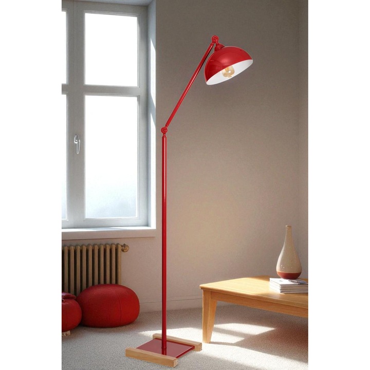 Lampa de podea, Opviq, rosie, 160cm, design modern