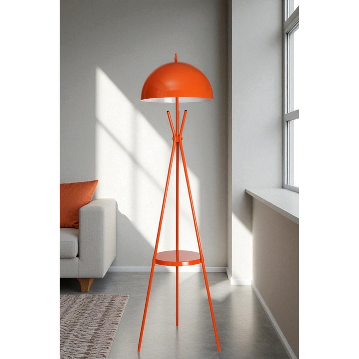 Lampa de podea, Opviq, 165cm, portocalie, design elegant
