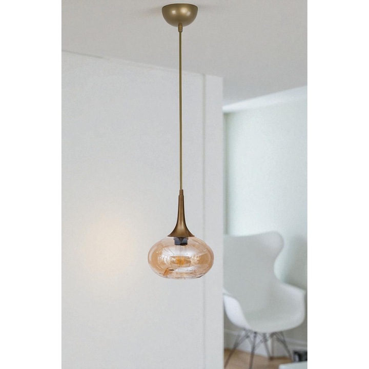 Лампа Opviq, модел Honey и Gold, размери 80см, O20x26см, златист и меден цвят