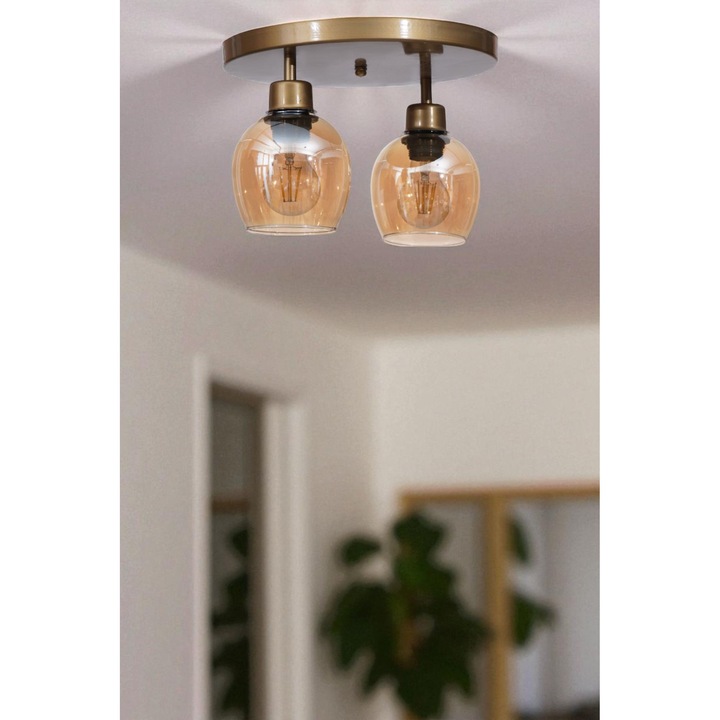 Полилей Opviq, Honey и Gold, 21см, 2 фасунга E27