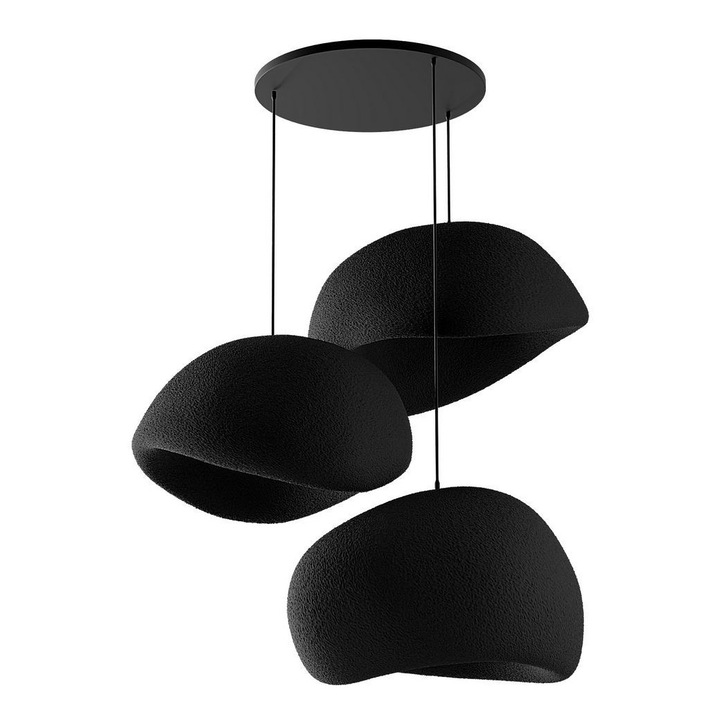 Lustra Opviq, model 4B, 2 piese, 50x37x28cm, inaltime ajustabila 31-120cm, neagra