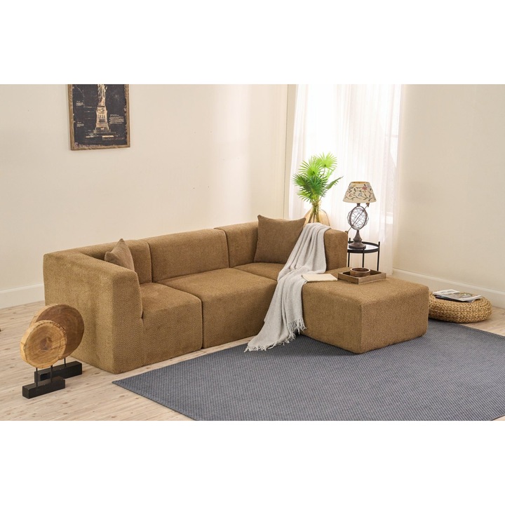 Canapea coltar, Atelier Del Sofa, 245x70x85cm, culoare maro