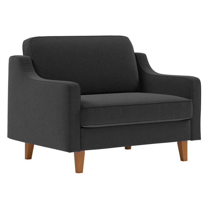 Fotel, Atelier Del Sofa, sötétszürke, 115x84x87cm, hordozható párnákkal