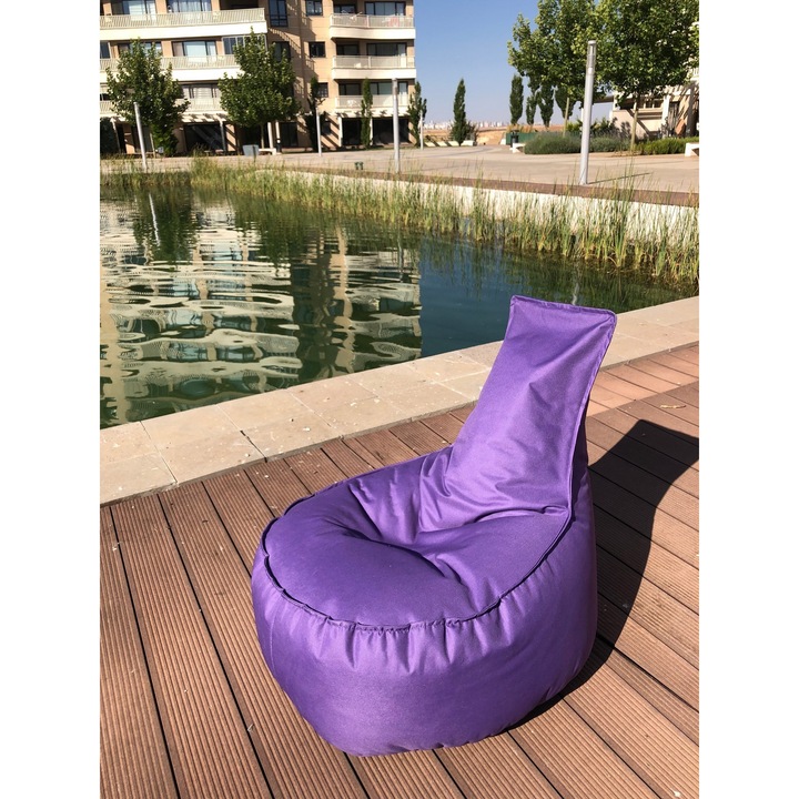 Fotoliu bean bag, Atelier Del Sofa, mov, 60x70x30cm, umplut cu spuma reciclabila