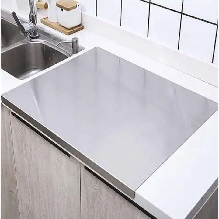 Tocator de bucatarie, Hermia Concept, inox, 1mm, 30x40cm, argintiu