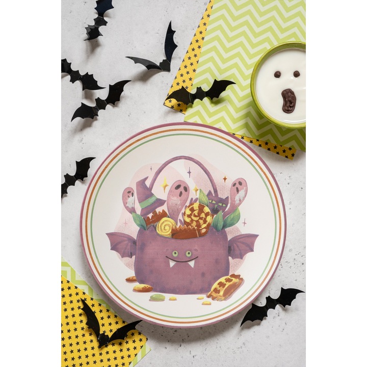 Kerámia tányérkészlet, Hermia Concept, 6 darabos, matt fehér, 26 cm