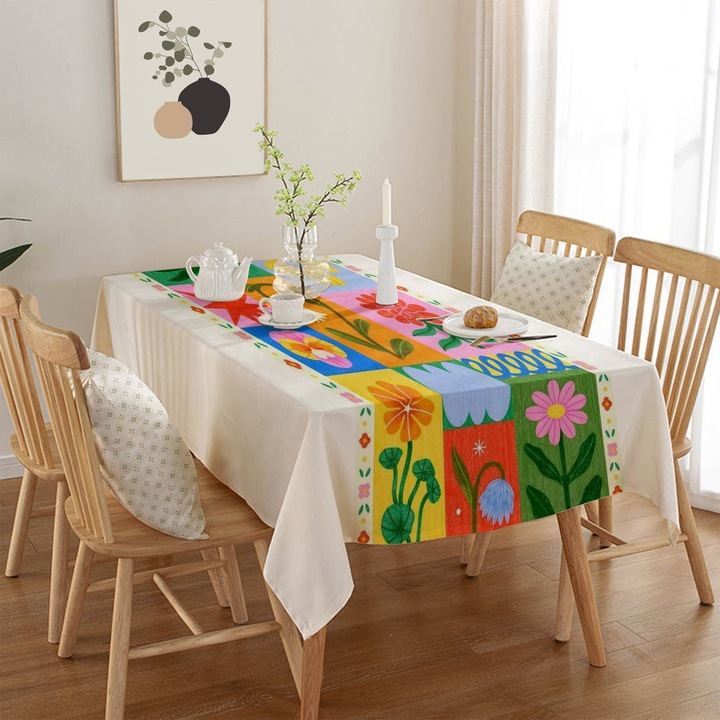Hermia Concept asztalterítő, 140x220cm, többszínű, 50% pamut, 50% poliészter