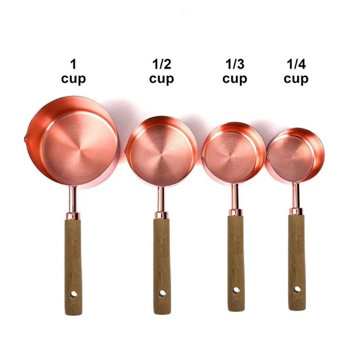 Set de linguri de masurat, Hermia Concept, cupru, 4 piese, 60x80x125x250ml