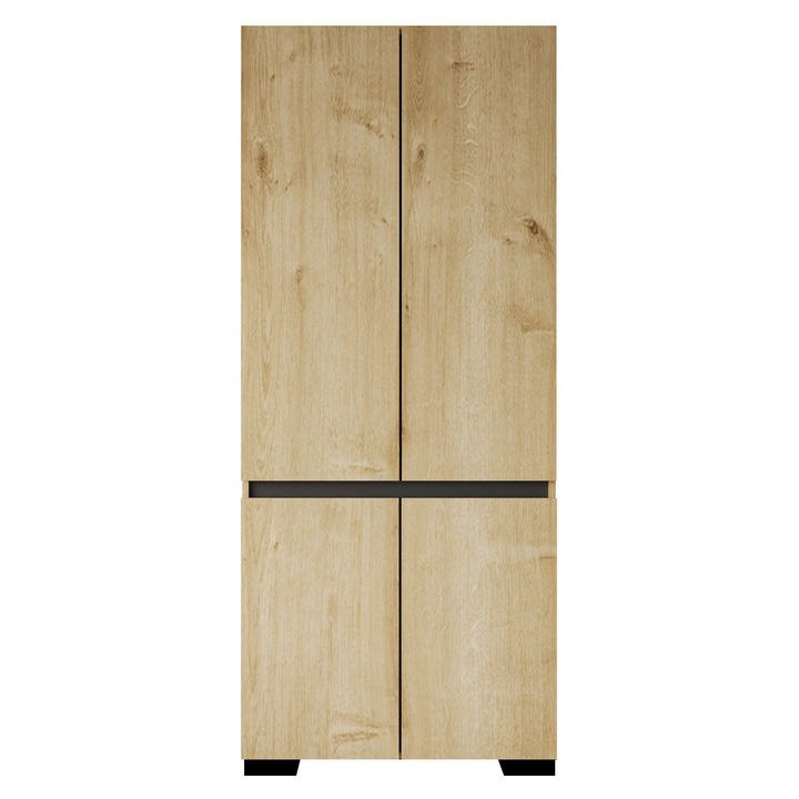 Dulap, Woody Fashion, Stejar safir, 90x210x52cm, 3 rafturi, Maro