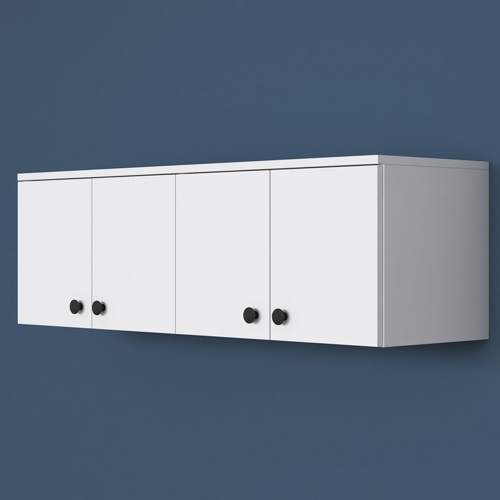 Dulap de perete Woody Fashion, alb, 119.6x43.6x37.5cm, 100% melamina E1