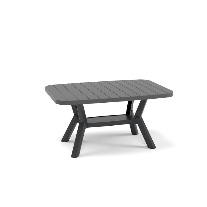 Masa de cafea Woody Fashion, 52,5x45-60x90cm, anthracit si carbune