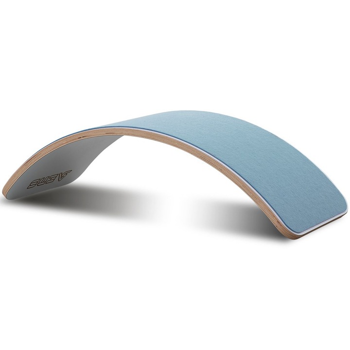 Placa de echilibru din lemn, Woody Fashion, alb, albastru, 81x30x22cm, set 1 bucata