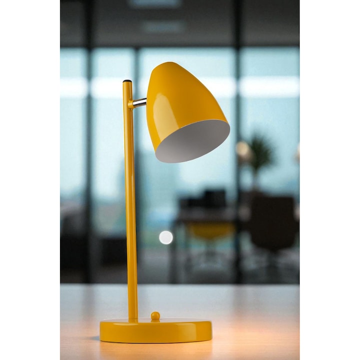 Veioza metalica, Opviq, mustar, 43cm, 1xE27 Max 40W