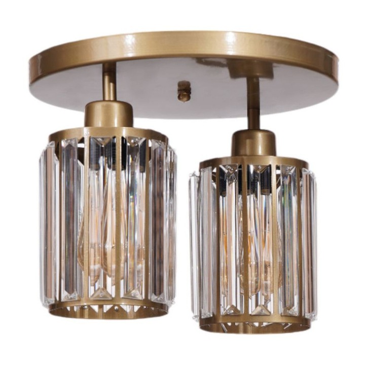 Lustra Opviq, model 488, aurie, dimensiuni 26x25cm, cu capac din sticla