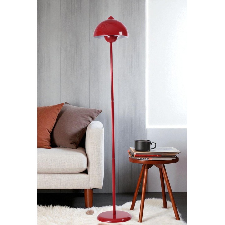 Lampa de podea Opviq, rosie, 145cm, design modern, corp metalic