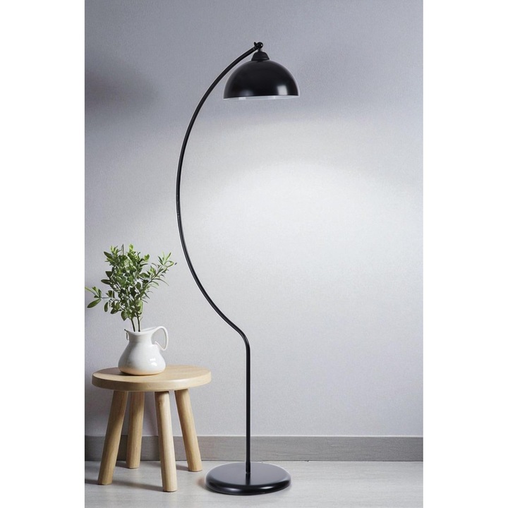 Lampa de podea Opviq, model 487, neagra, 150cm, design modern, constructie durabila