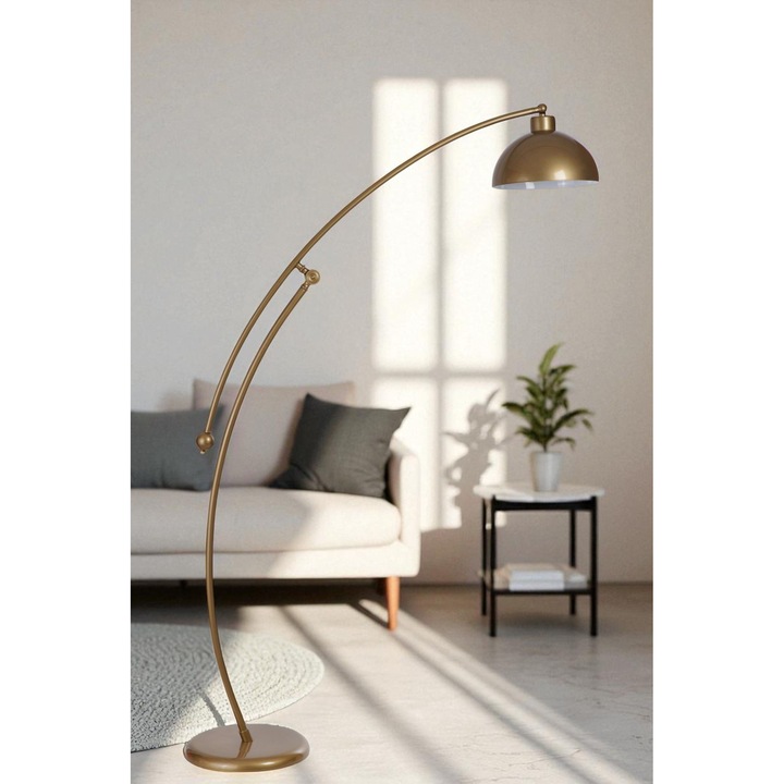 Lampa de podea Opviq, aurie, 155cm, design modern, corp metalic