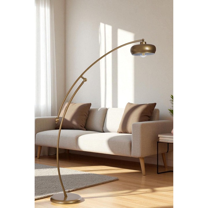 Lampa de podea, Opviq, 155cm, metal, auriu