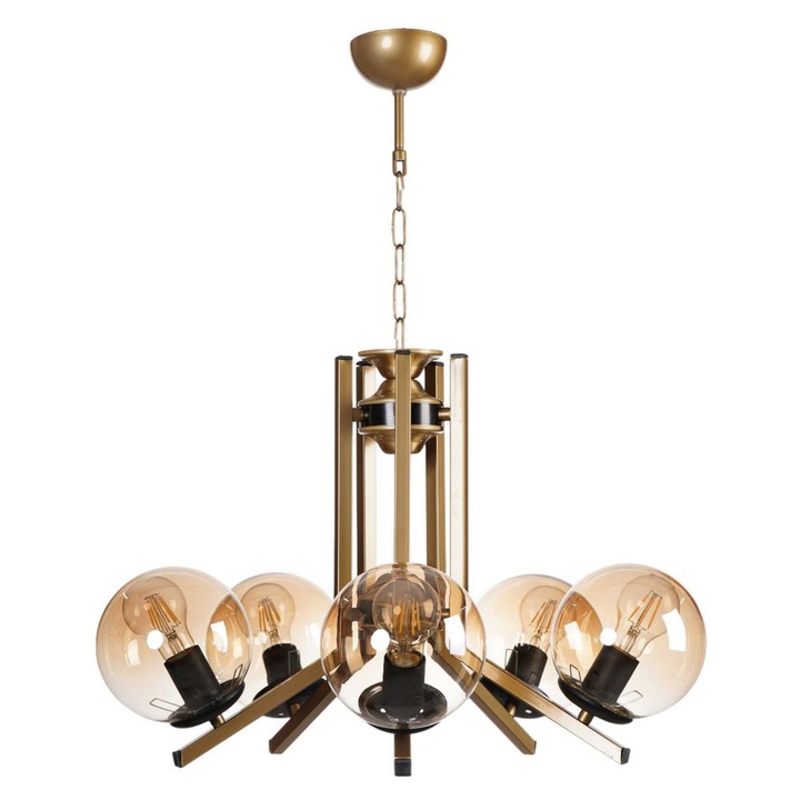 Lustra Opviq 238, Auriu, 75cm, O15x15cm