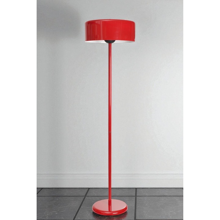 Lampadar metalic rosu, Opviq, 1 x E 27 Max 40 W, 158 cm, set