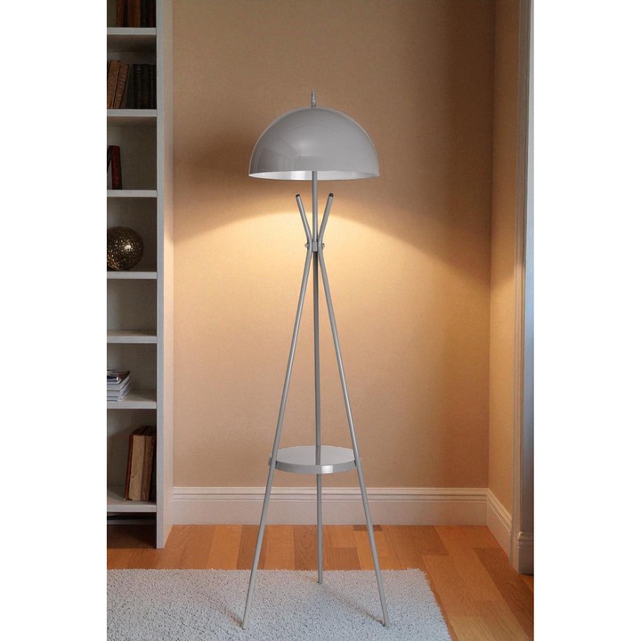 Lampa de podea Opviq, gri, 165cm, design modern, corp metalic