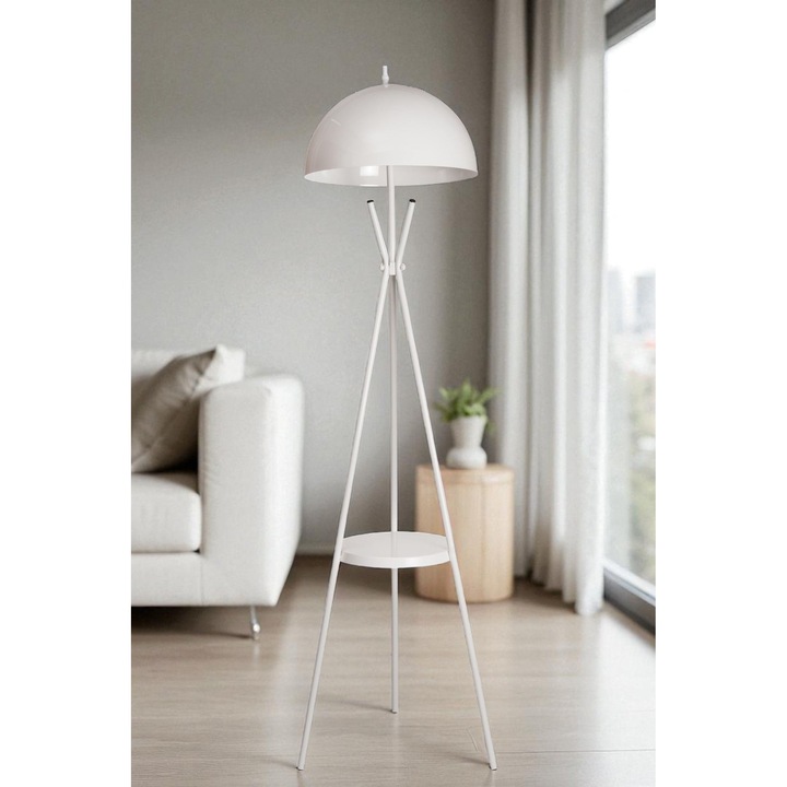 Lampa de podea, Opviq, alb, 165cm, design elegant