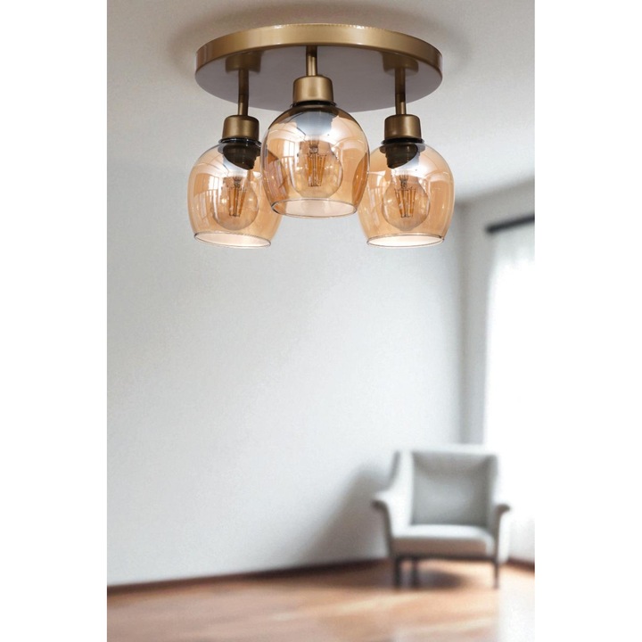 Lustra, Opviq, Honey si Gold, 21 x 30 cm