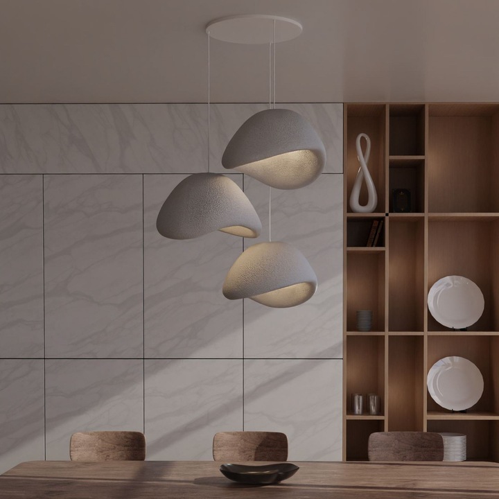 Lustra Opviq, model 4B, 50x37x28cm, inaltime ajustabila 31-120cm, gri beton