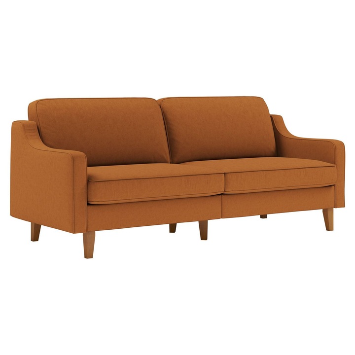 Canapea 3 locuri, Atelier Del Sofa, caramel, 205x84x87cm, 2 perne incluse