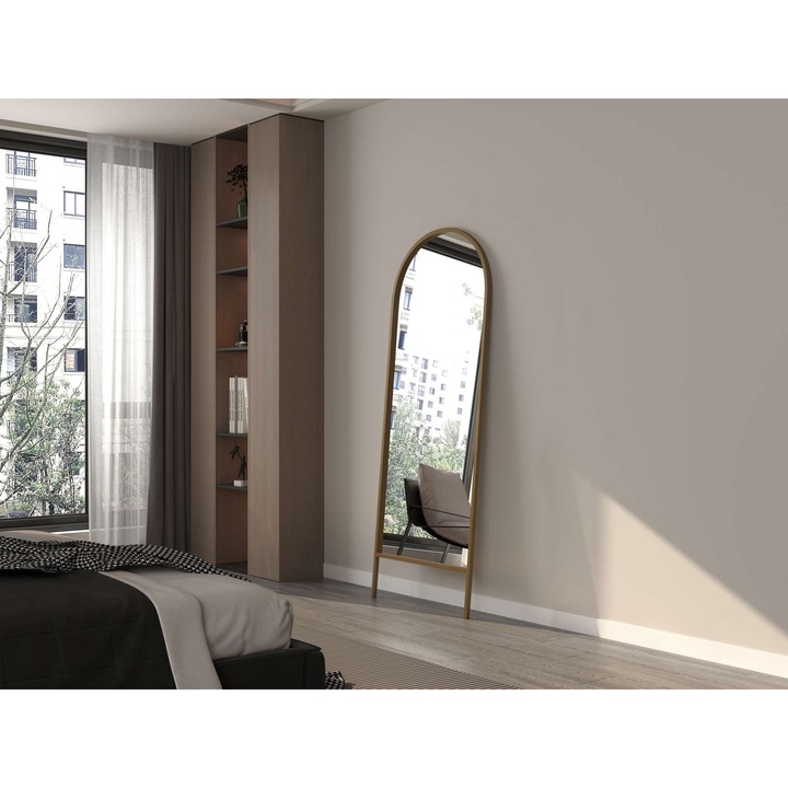 Woody Fashion Cheval tükör, arany, 70x180cm, falra szerelhető, 1 darabos készlet