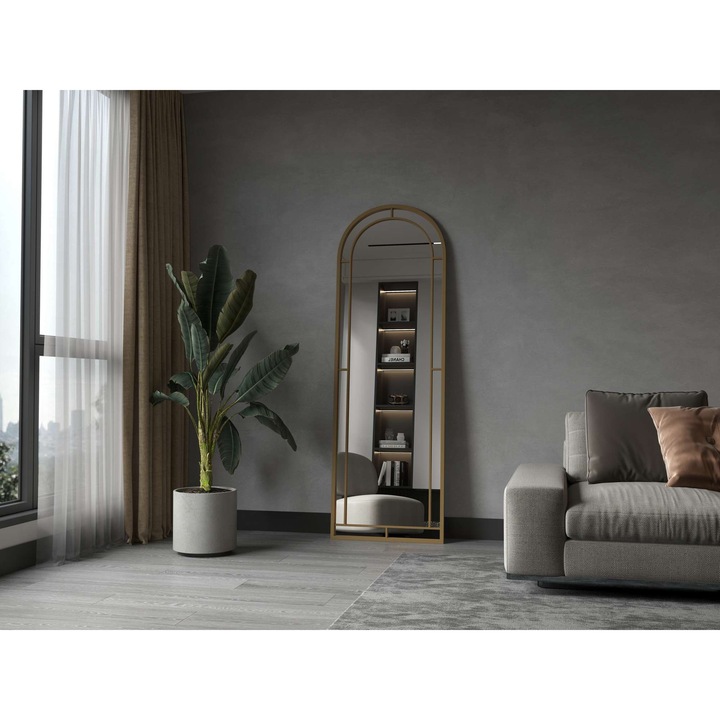 Oglinda Cheval Woody Fashion, arany, 60x180cm, falra szerelhető