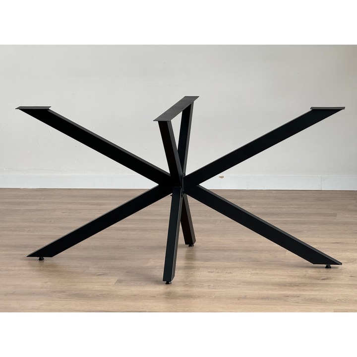 Метални крака за маса, Woody Fashion, регулируеми на височина, черен финиш, 150x71x78см