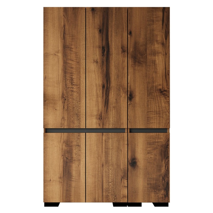 Dulap Woody Fashion 522, nuc, antracit, 135x210x52cm, 30kg capacitate rafturi