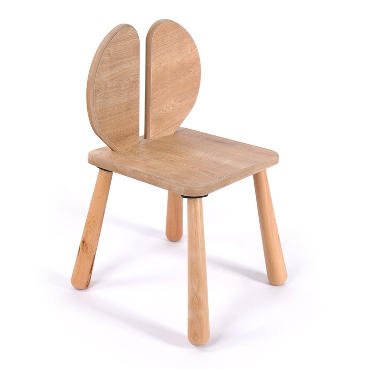 Set masa pentru copii, Woody Fashion, 12 piese, culoare stejar, dimensiuni masa 45x54x60cm, dimensiuni scaun 30x57x30cm