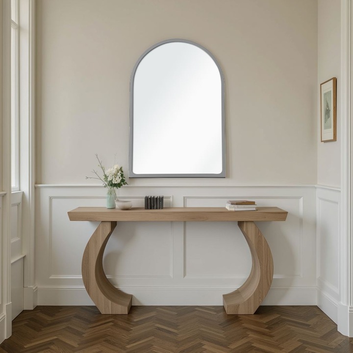 Woody Fashion dekoratív tükör, ezüst, 47x70cm, MDF keret