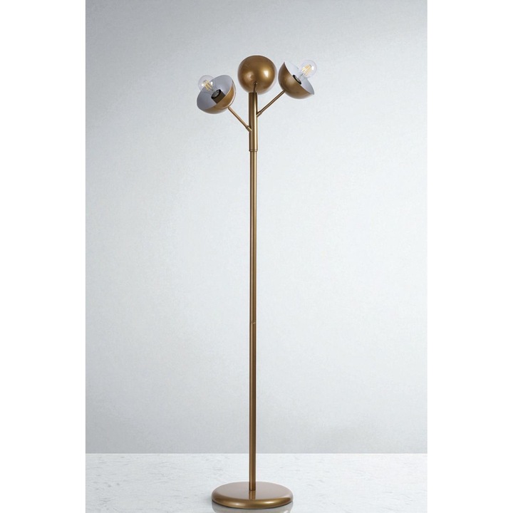Lampa de podea Opviq, aurie, 162cm, design minimalist, corp metalic