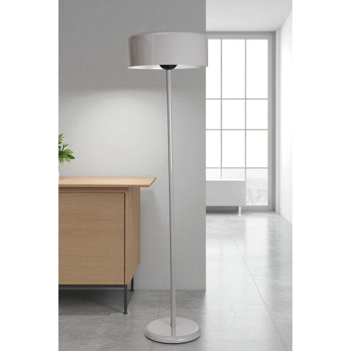 Lampa de podea Opviq, model 732, metal, inaltime ajustabila, gri, 158cm