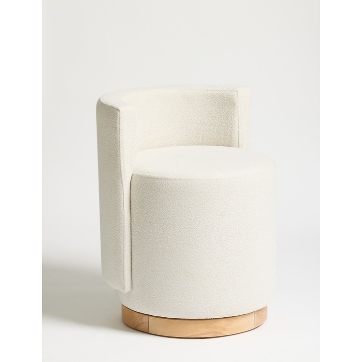 Taburet, Atelier Del Sofa, crem, 45x46x42cm