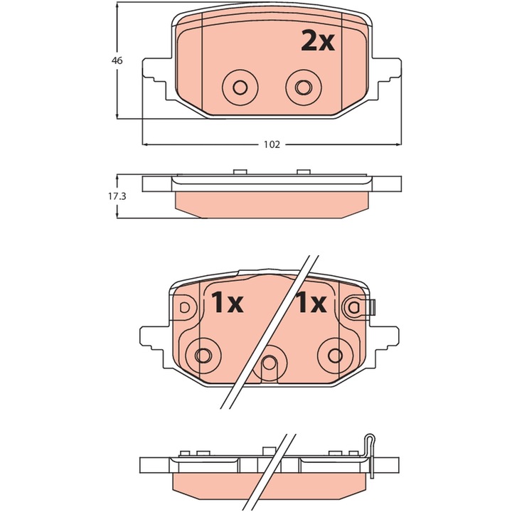 Fékbetét készlet, Tárcsafék Gdb2546 Nissan 10-Trail 4/Qashqai 3