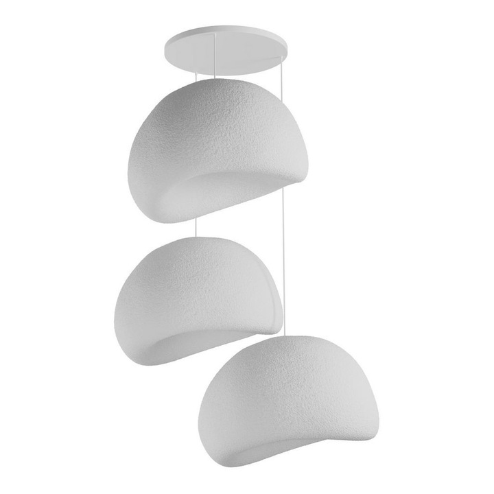 Полилей Opviq, модел 5B, бял, 50x45x32см, регулируема височина 35-120см