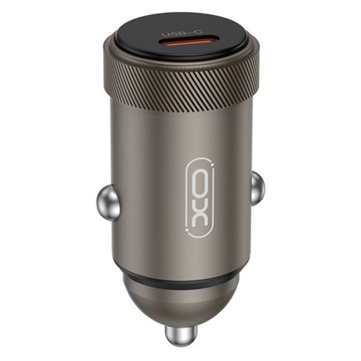 Xo cc70 autós töltő type-c aljzat, 30w, pd gyorstöltő, fekete