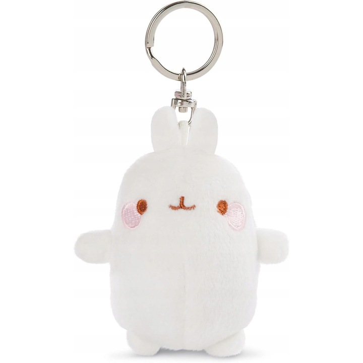 Breloc Chei Molang, NICI, 8cm, alb